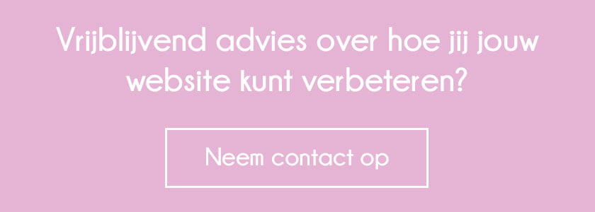 Neem contact op verbeteren website