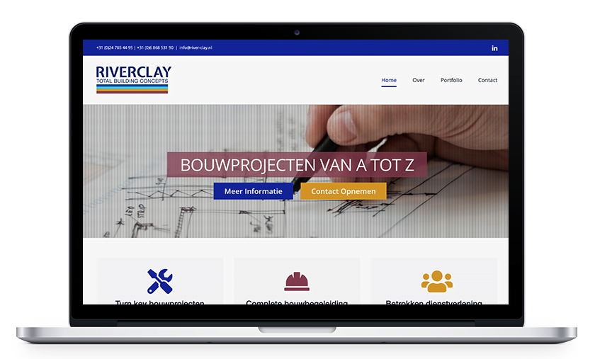RiverClay zichtbaar op het internet