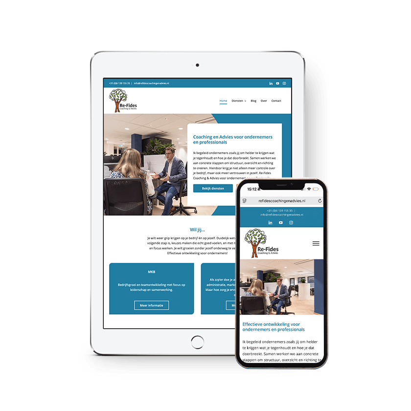 Website Re-Fides Coaching & Advies